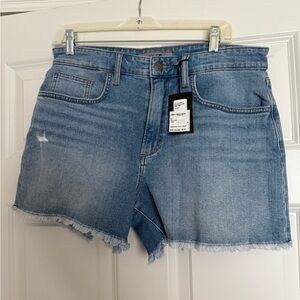 Joe's Jeans Medium Blue Frayed Denim Shorts